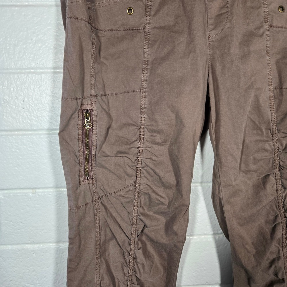 XCVI Wearables Ruched Cargo Crop Pants Large Utility Gorpcore Y2K Capri Spears - Picture 5 of 8
